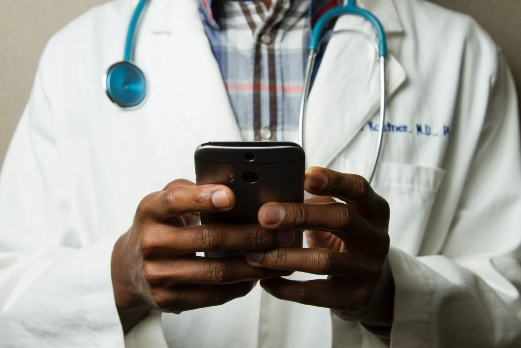 doctors using a phone